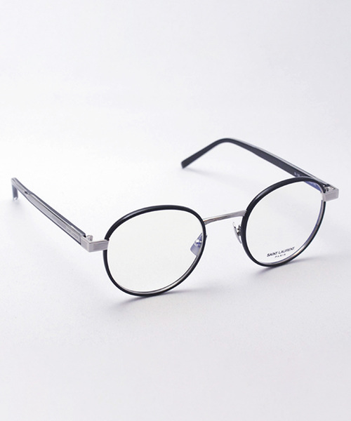 伊達メガネ メガネ 眼鏡 「SAINT LAURENT/サンローラン」ボストン メガネ SL125 001 メンズ レディースの画像
