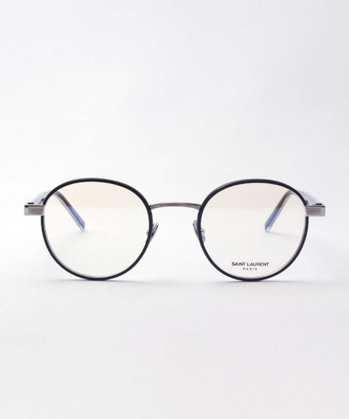 伊達メガネ メガネ 眼鏡 「SAINT LAURENT/サンローラン」ボストン メガネ SL125 001 メンズ レディースの画像