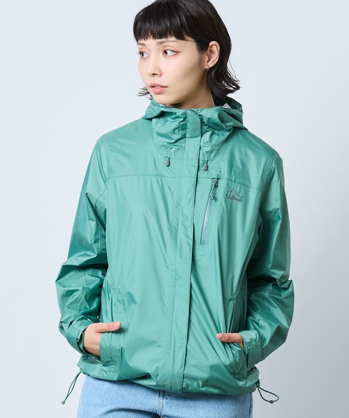 ★美品エルエルビーン【usa製】ナイロンフーデッドジャケットwomensM L.L.Bean（エルエルビーン） ブルゾン ジャンバー トレイル・モデル