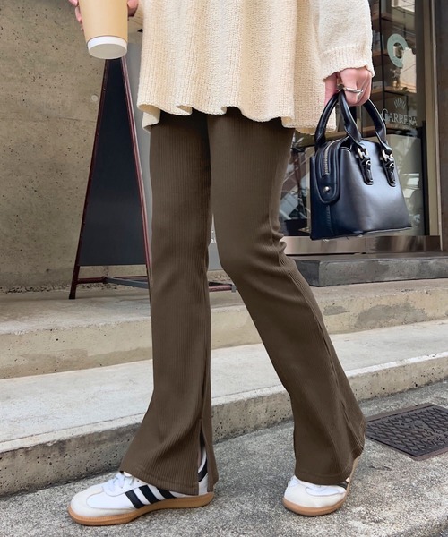 MARC JACOBS レギンス　細身パンツ KOBE LETTUCE レギンス スパッツ 選べる3丈 裏微起毛 サイド