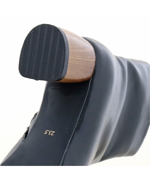 あしながおじさん　ヴィンテージショートブーツ　24cm　定価23980円 byあしながおじさん 長靴 レインブーツ 晴雨兼用｜ウッドヒール