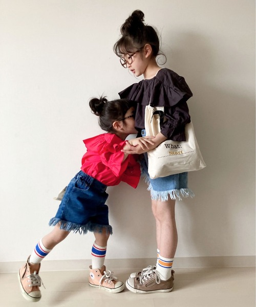 シャツブラウス【KIDS】indiaフリルブラウス3,190円