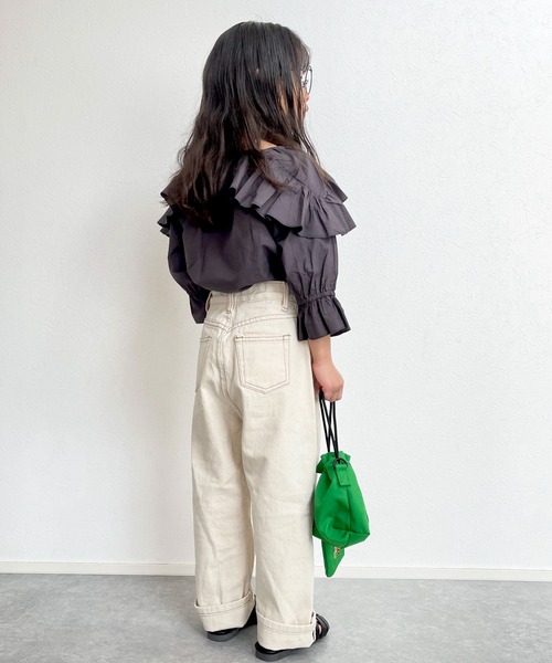 シャツブラウス【KIDS】indiaフリルブラウス3,190円