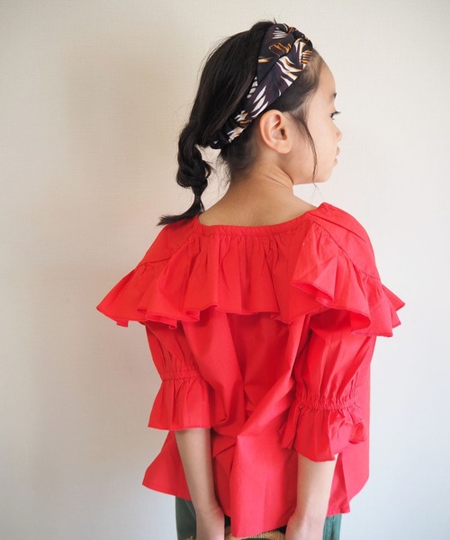 シャツブラウス【KIDS】indiaフリルブラウス3,190円