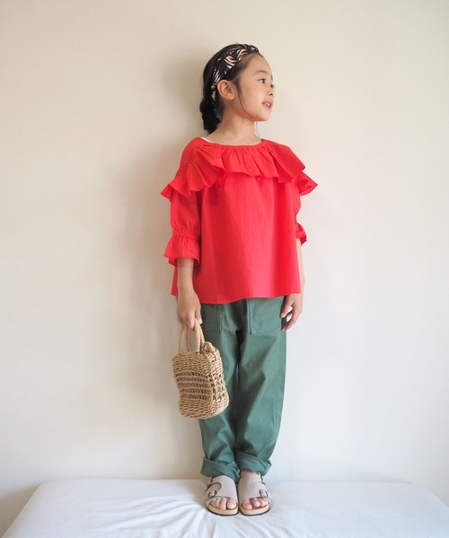 シャツブラウス【KIDS】indiaフリルブラウス3,190円