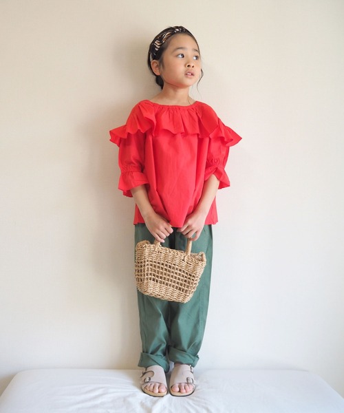 シャツブラウス【KIDS】indiaフリルブラウス3,190円