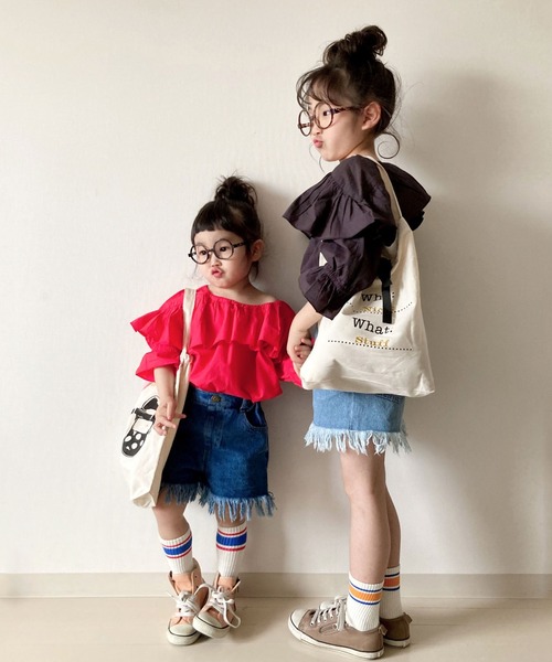 シャツブラウス【KIDS】indiaフリルブラウス3,190円