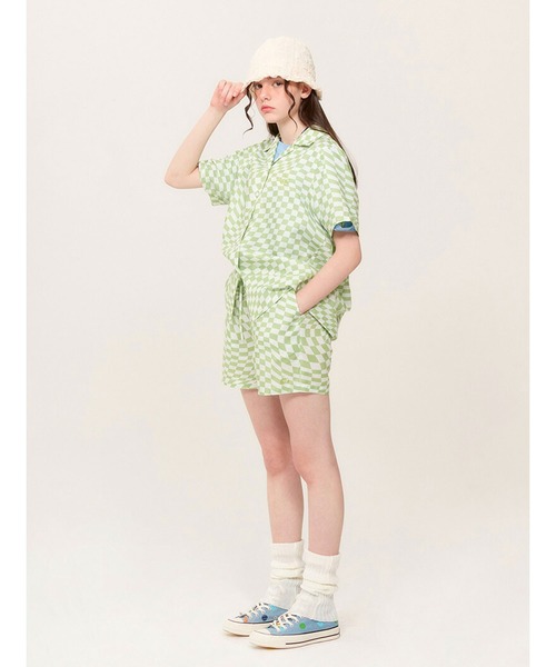 ブラウス シャツ KIRSH TONE ON TONE CHERRY CHECK PATTERN SHIRT KH/キルシーチェリーチェックパターン半 KIRSH（キルシー）の「KIRSH TONE ON TONE CHERRY CHECK PATTERN