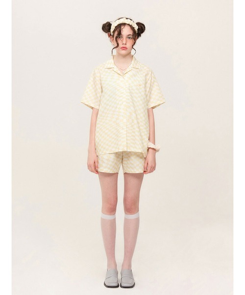 ブラウス シャツ KIRSH TONE ON CHERRY CHECK PATTERN SHIRT KH