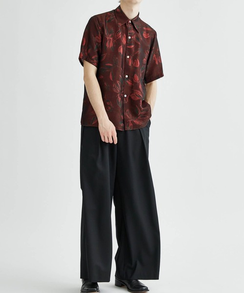 BED J.W. FORD（ベッドフォード） シャツ 半袖 Half Sleeves Jacquard 