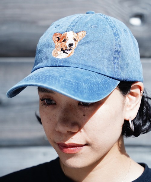 THE MILES キャップ 帽子 DOG EMBROIDERY COTTON DAD CAP キャップ