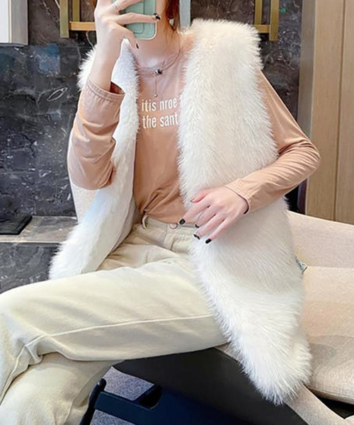 Girly Doll（ガーリードール） ベスト ジレ ボリュームファーベスト