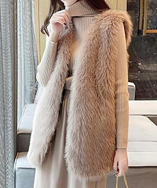 Girly Doll（ガーリードール） ベスト ジレ ボリュームファーベスト