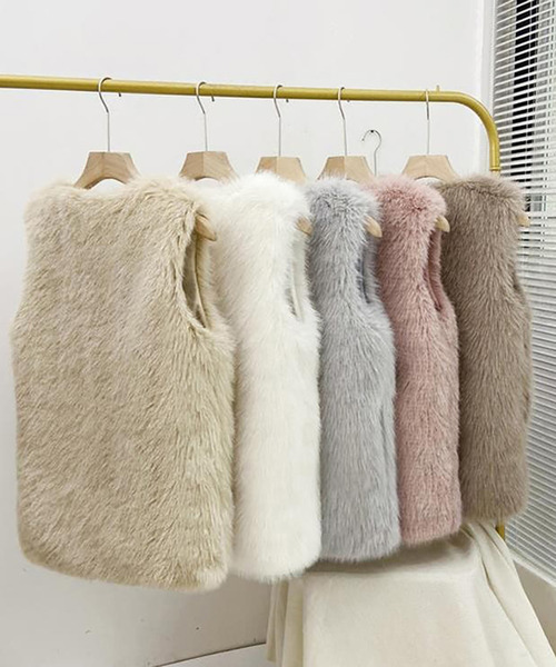 Girly Doll（ガーリードール） ベスト ジレ ボリュームファーベスト