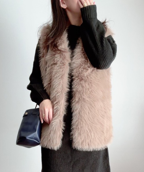 Girly Doll（ガーリードール） ベスト ジレ ボリュームファーベスト