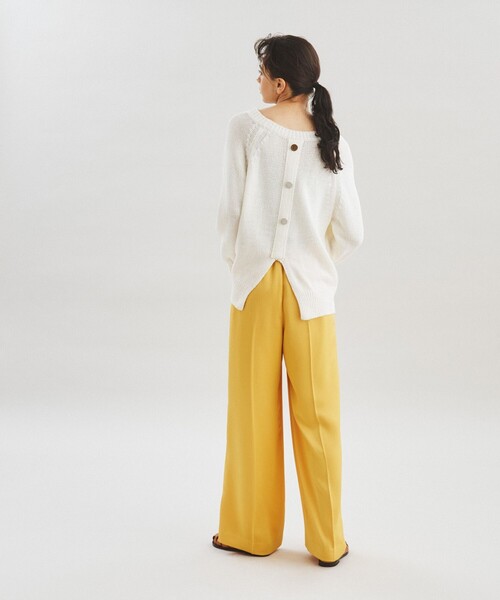 GRACE CONTINENTAL パンツ ハンマーサテンワイドパンツ