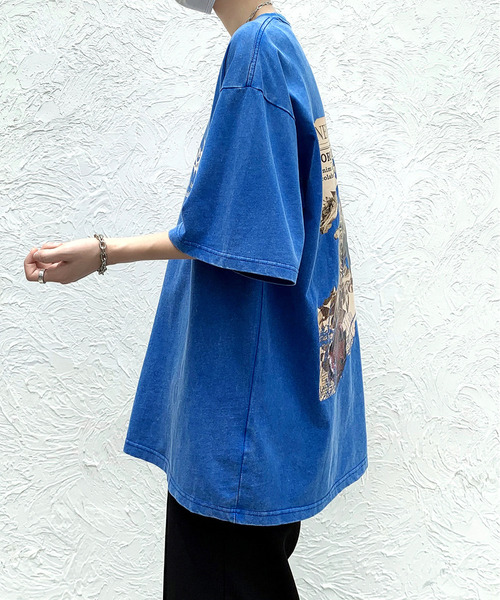 tシャツ 「FVLMEN」flower back print halfsleeve tee/フラワー