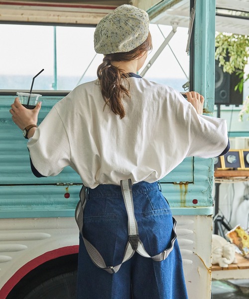 tシャツ ユニークレトロboyグラフィックリンガーTシャツ レディース