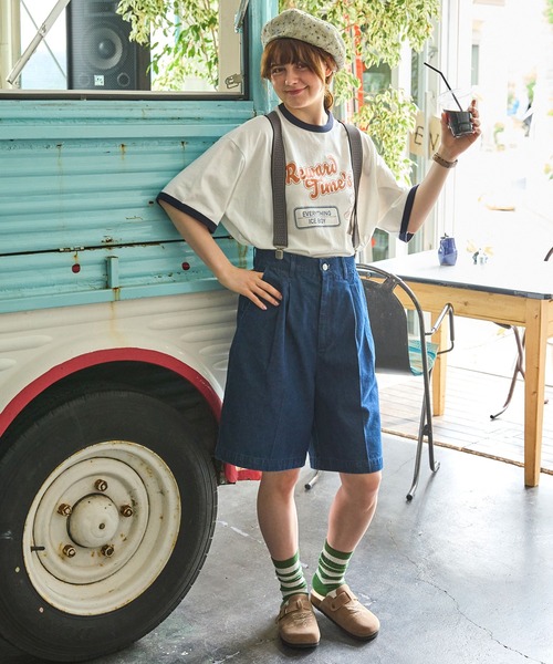 tシャツ ユニークレトロboyグラフィックリンガーTシャツ