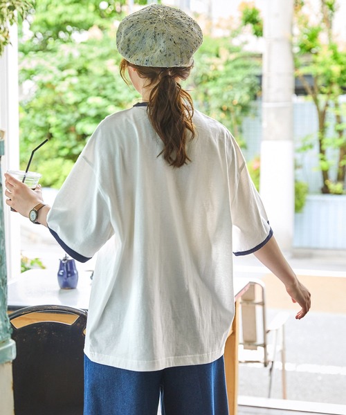 tシャツ ユニークレトロboyグラフィックリンガーTシャツ