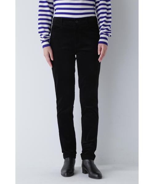 human woman（ヒューマンウーマン） パンツ 別珍ストレッチパンツ