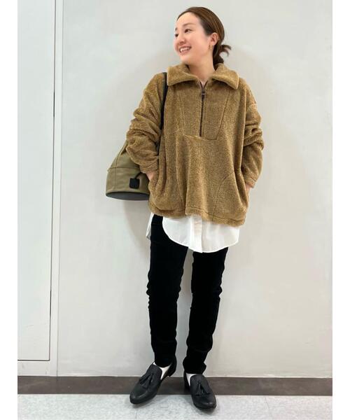 human woman（ヒューマンウーマン） パンツ 別珍ストレッチパンツ