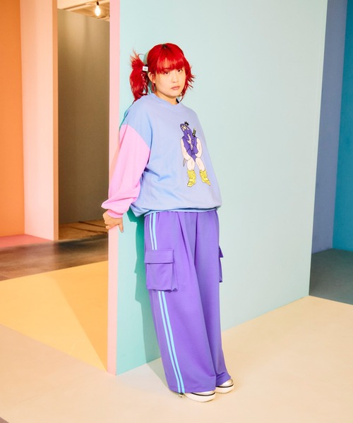 PUNYUS（プニュズ） トレーナー スウェット NINJAバイカラースウェット