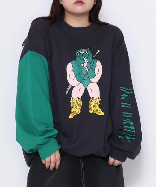 ぷにーず様 PUNYUS（プニュズ） トレーナー スウェット NINJAバイカラースウェット