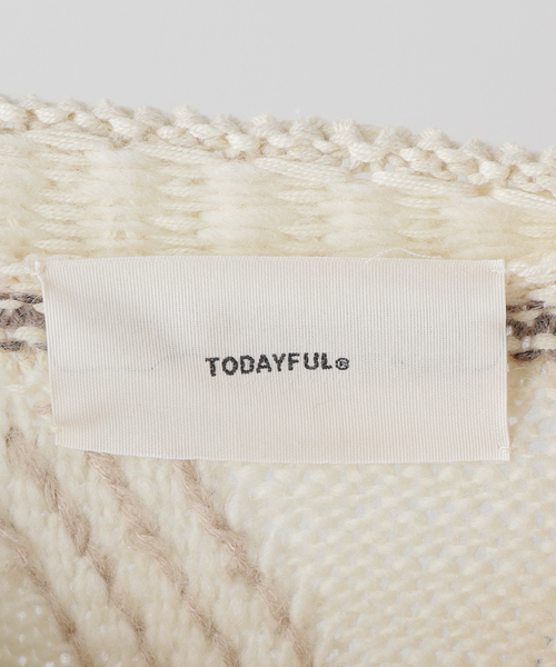TODAYFUL ニット 「TODAYFUL / トゥデイフル」Geometric Hand Knit