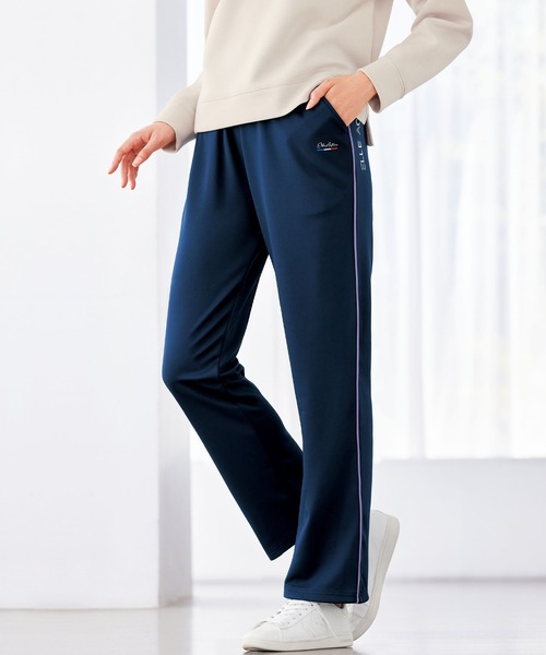 carne bollente navy ジャージパンツ 新品 BELLUNA PLUS（ベルーナプラス） パンツ 「E／A」配色ジャージパンツ