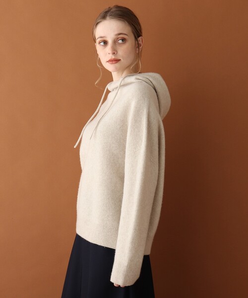 DRESSTERIOR◆ニットパーカー/38/ウール/BEG/085-13072 DRESSTERIOR(ドレステリア) / ニットパーカー/38/ウール/BEG/085