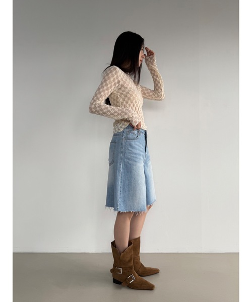 【HUECLOSET】送料・関税込★ISKOバミューダデニムパンツ ユニセックス] バルーンワイドデニムパンツ | ファッション通販