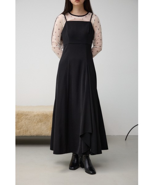 □ 46937★アマテラス マキシワンピース カップ付き ブラック □ 46937☆アマテラス マキシワンピース カップ付き ブラック