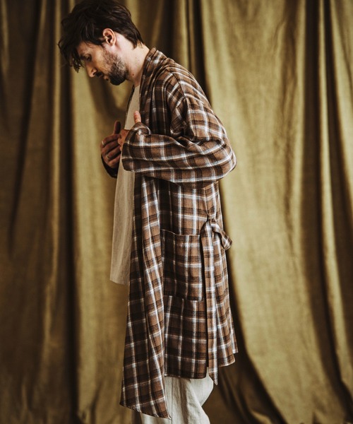 NO ID.（ノーアイディー） カーディガン 「NO ID.」Check Gown