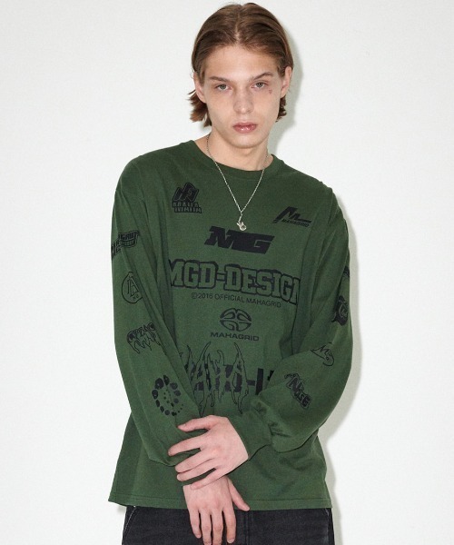 tシャツ 「mahagrid/マハグリッド」HUMAN BEING LS TEE/ヒューマンビーイング 長袖Tシャツ レディース メンズ mahagrid/マハグリッド』HUMAN BEING LS TEE/ヒューマン