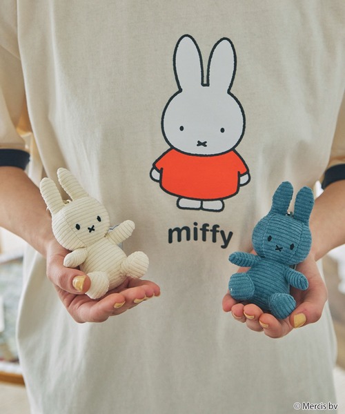 ミッフィー ぬいぐるみ　大　マスコットキーホルダー　 miffy 当店オリジナル】 ミッフィー マスコットキーチェーン グレー