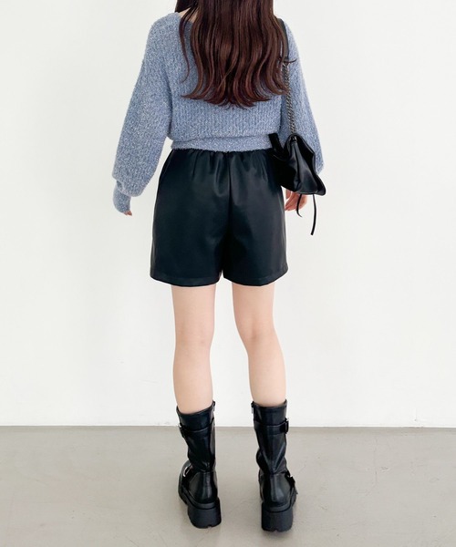 Heather（ヘザー） カーディガン フェザーラメニットカーディガン