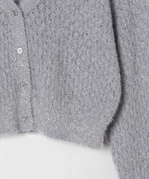 THEORY Lurex Seli グレーヘザー　38 カーディガン　ラメニット THEORY Lurex Seli グレーヘザー 38 カーディガン ラメニット