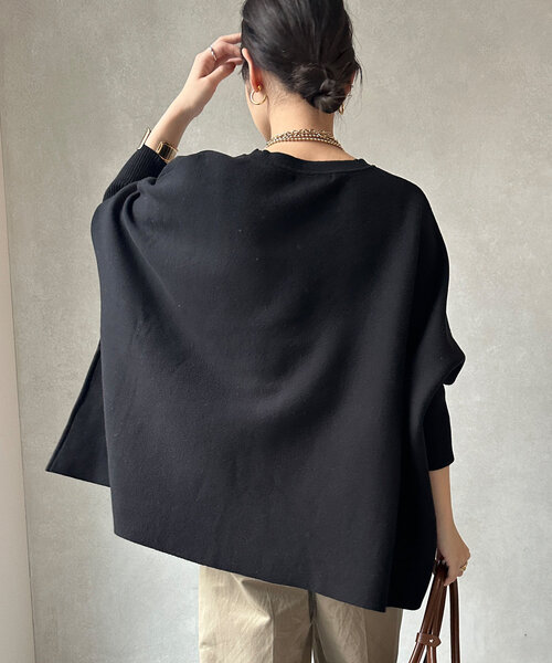 DOUDOU シアーポンチョニット DouDou ニット セーター ポンチョニット レディース : ZOZOTOWN