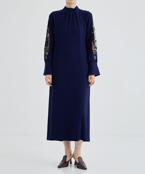 ドレス 「MURRAL/ミューラル」Petal sleeve lace dress レディース 