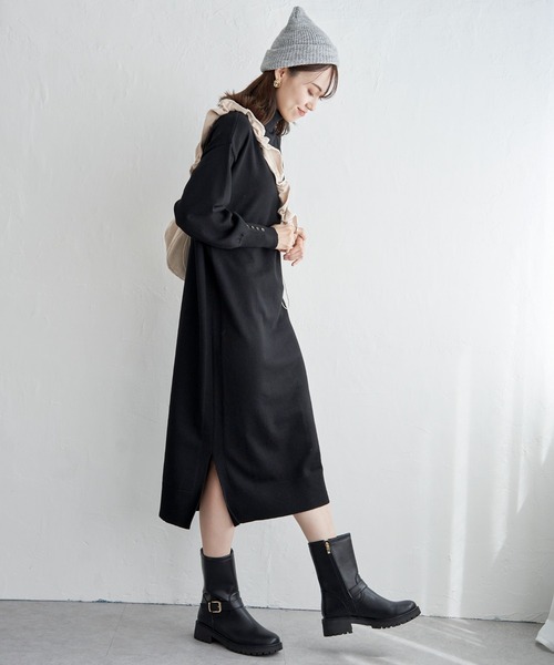 IKKA LOUNGE ワンピース タートルニットスリットワンピース : ZOZOTOWN