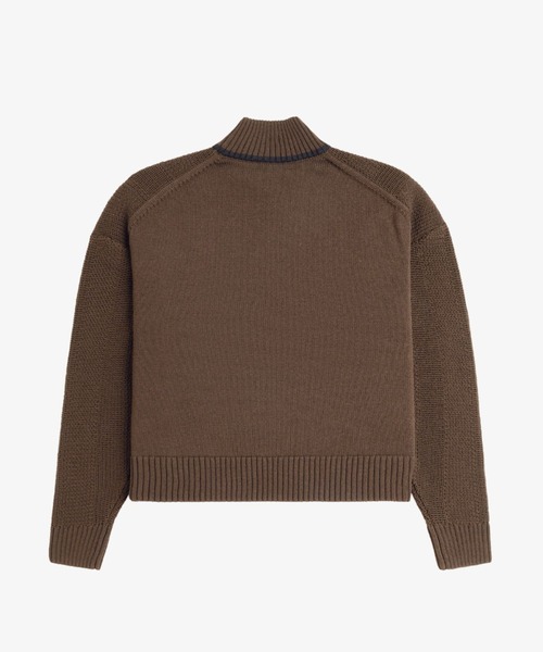 FRED PERRY ニット Textured Mock Neck Jumper レディース : ZOZOTOWN 
