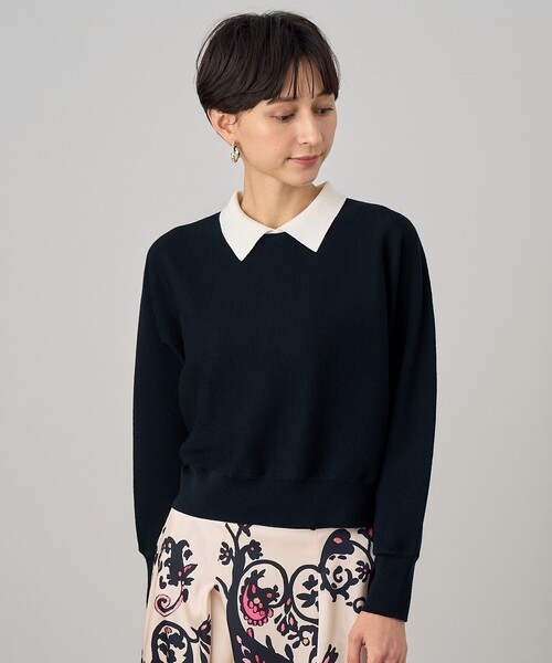 ANAYI（アナイ） ニット セーター 衿付きドルマン プルオーバー