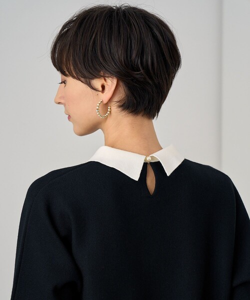 ANAYI（アナイ） ニット セーター 衿付きドルマン プルオーバー