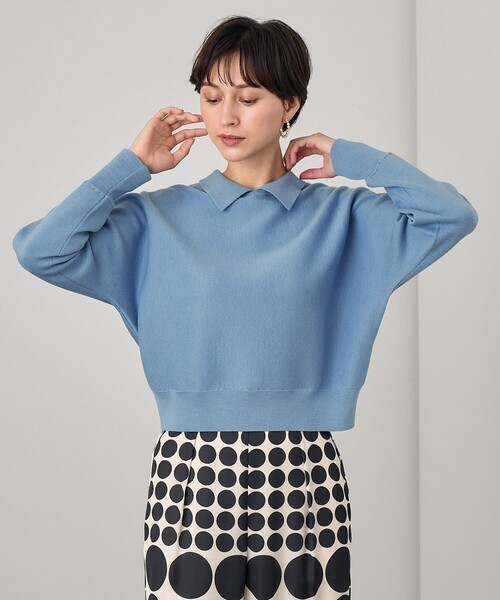 ANAYI（アナイ） ニット セーター 衿付きドルマン プルオーバー