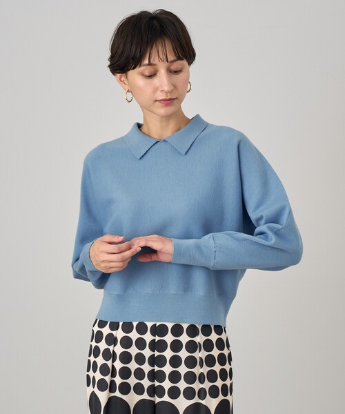 ANAYI（アナイ） ニット セーター 衿付きドルマン プルオーバー