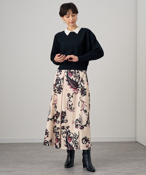 ANAYI（アナイ） ニット セーター 衿付きドルマン プルオーバー