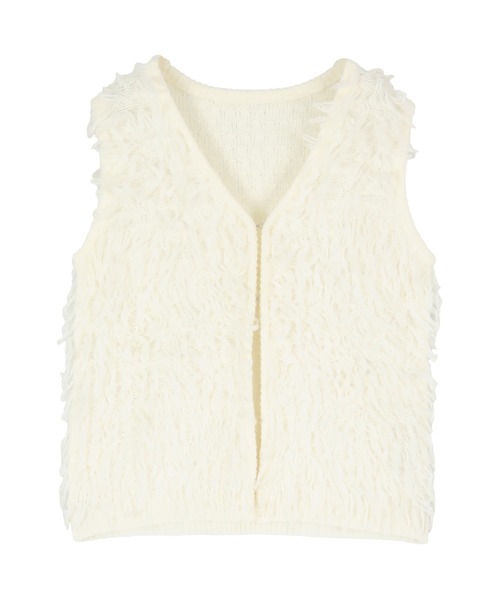 titivate（ティティベイト） ベスト ジレ ループフリンジニットベスト