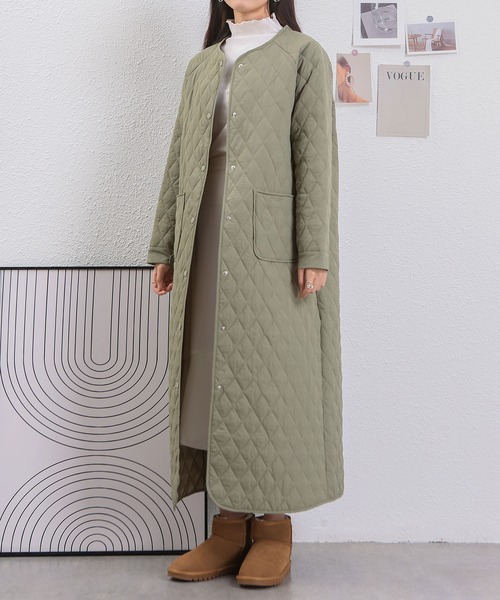 「MAISON DE THERESE」 ノーカラーコート M ブラック レディース_画像3