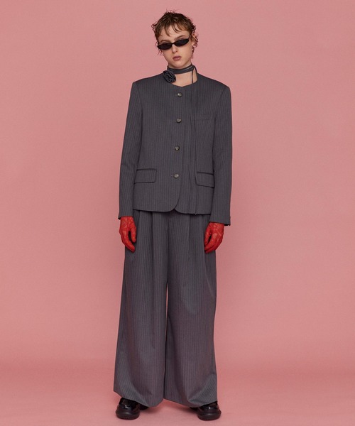 MAISON SPECIAL スラックス パンツ Motif Super Wide Double